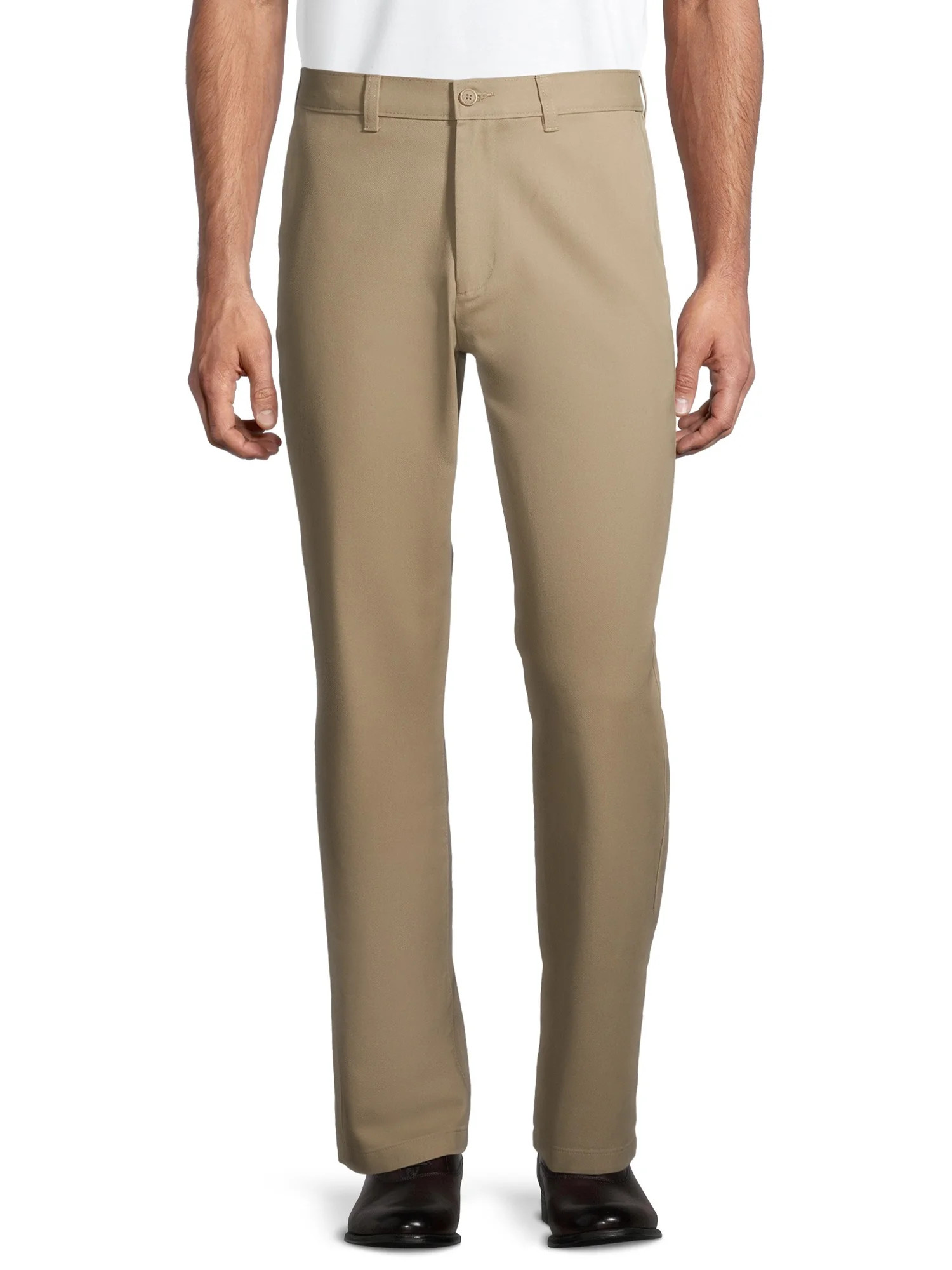 George Men's & Big Men's Classic Fit Flat Front Wrinkle Resistant Casual Pants, Waist Sizes 29-56... | Walmart (US)