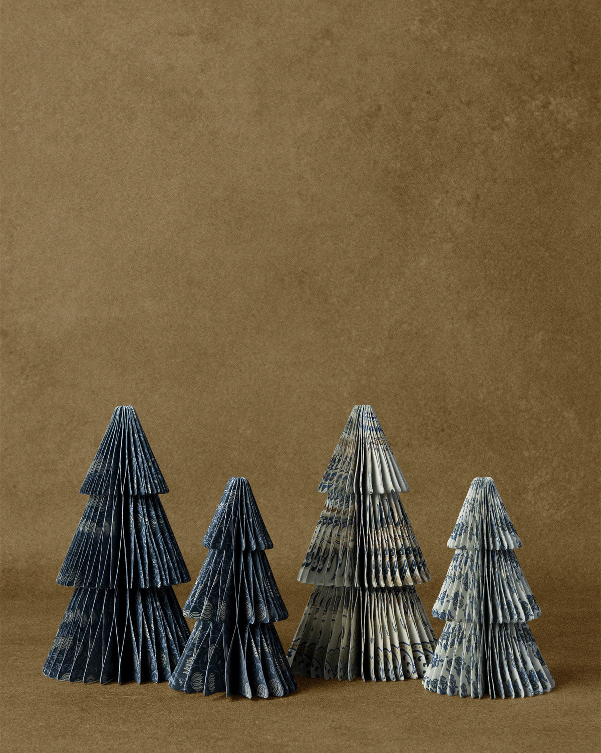 Handmade Patterned Paper Honeycomb Trees (Set of 4) | McGee & Co. (US)