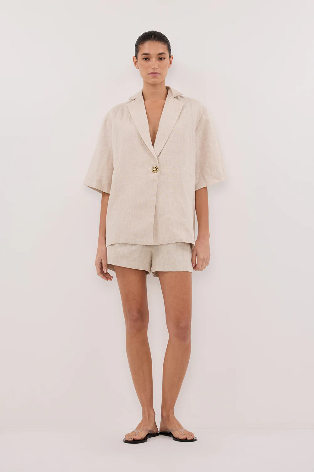 CORY NATURAL LINEN SHORT | DISSH