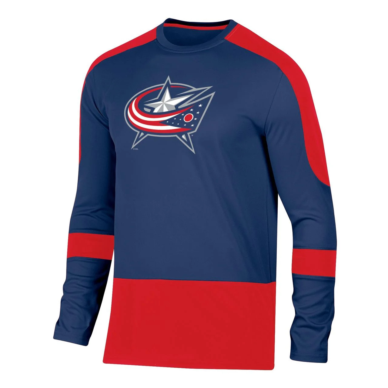 Adult NHL Columbus Bluejackets Colorblock Long Sleeve Crew Tee | Walmart (US)