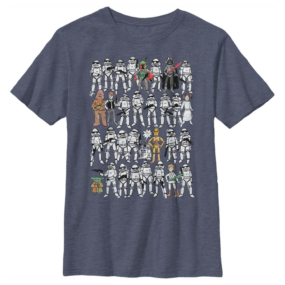 Boy's Star Wars Cute Sketches T-Shirt | Target