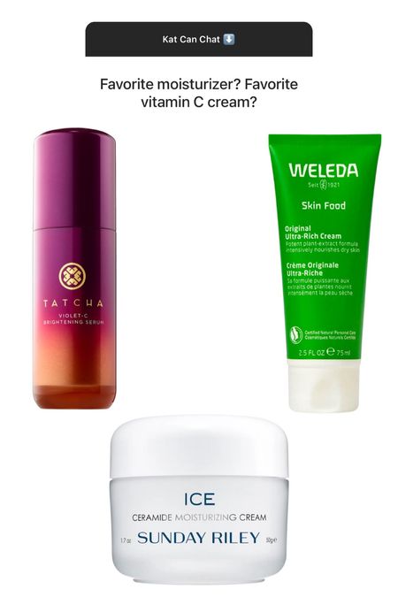 I use Tatcha for my Vitamin C and Sunday Riley Ice in the morning and Weleda Skin Food at night 

#LTKbeauty #LTKunder50 #LTKFind