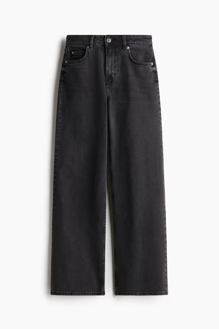 H & M - Wide High Jeans - Black | H&M (US + CA)