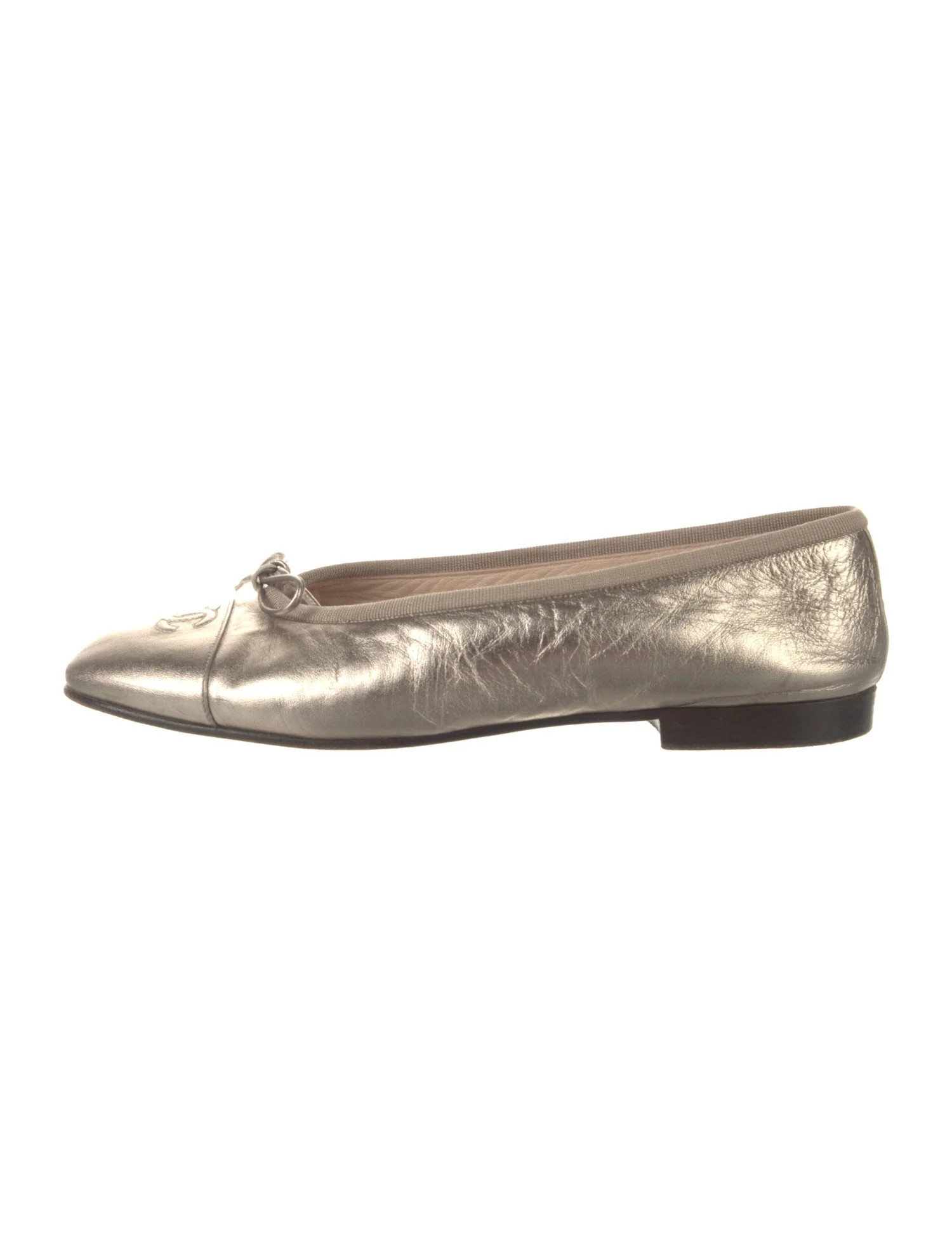 Interlocking CC Logo Patent Leather Ballet Flats | The RealReal