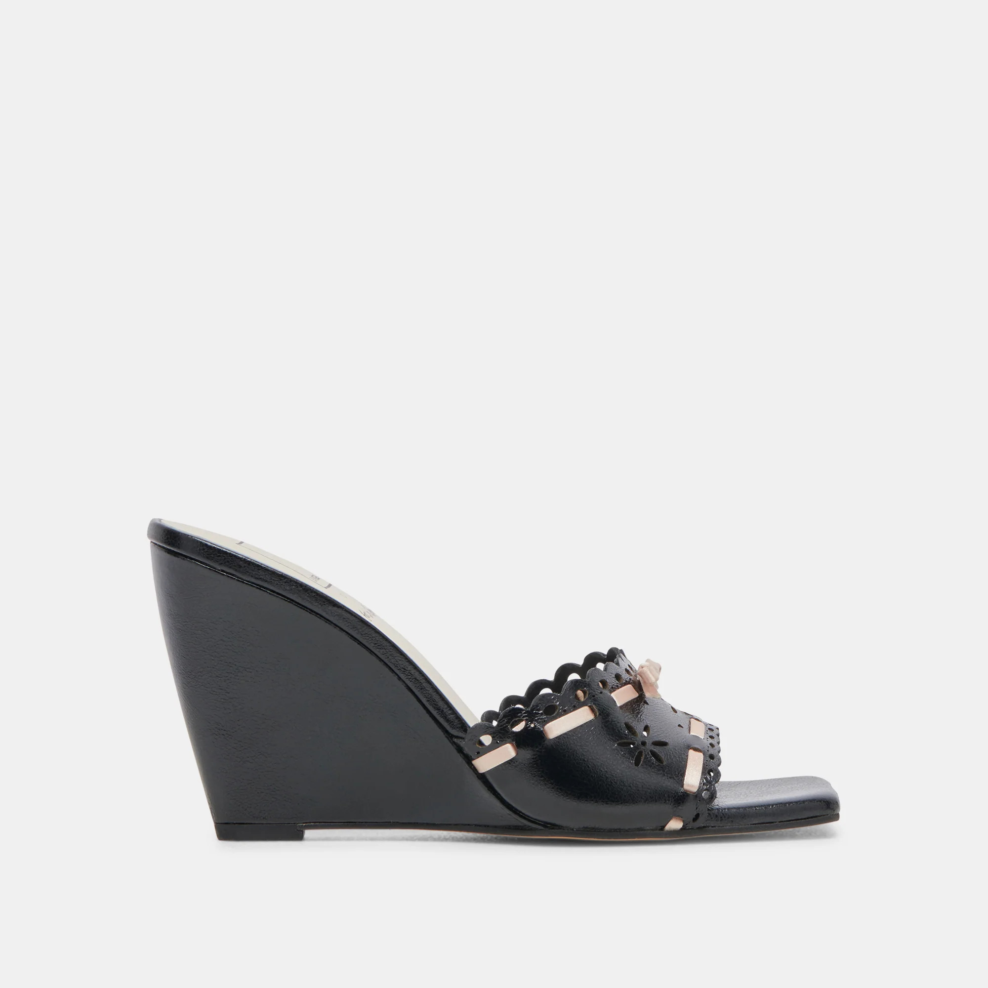 MADALE WEDGES MIDNIGHT PATENT LEATHER | DolceVita.com
