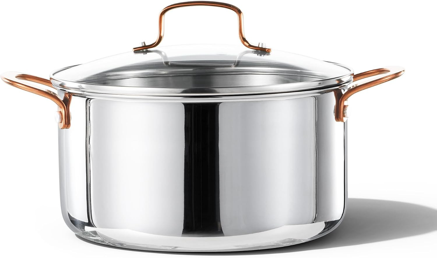 CAROTE 6 Qt Tri-Ply Stainless Steel Stockpot, Non-Toxic Stock Pot with Lid, Soup Pot for Pasta, Even Heating, Oven Safe, Induction, Ceramic and Gas Cooktops Compatible, Sliver | Amazon (US)