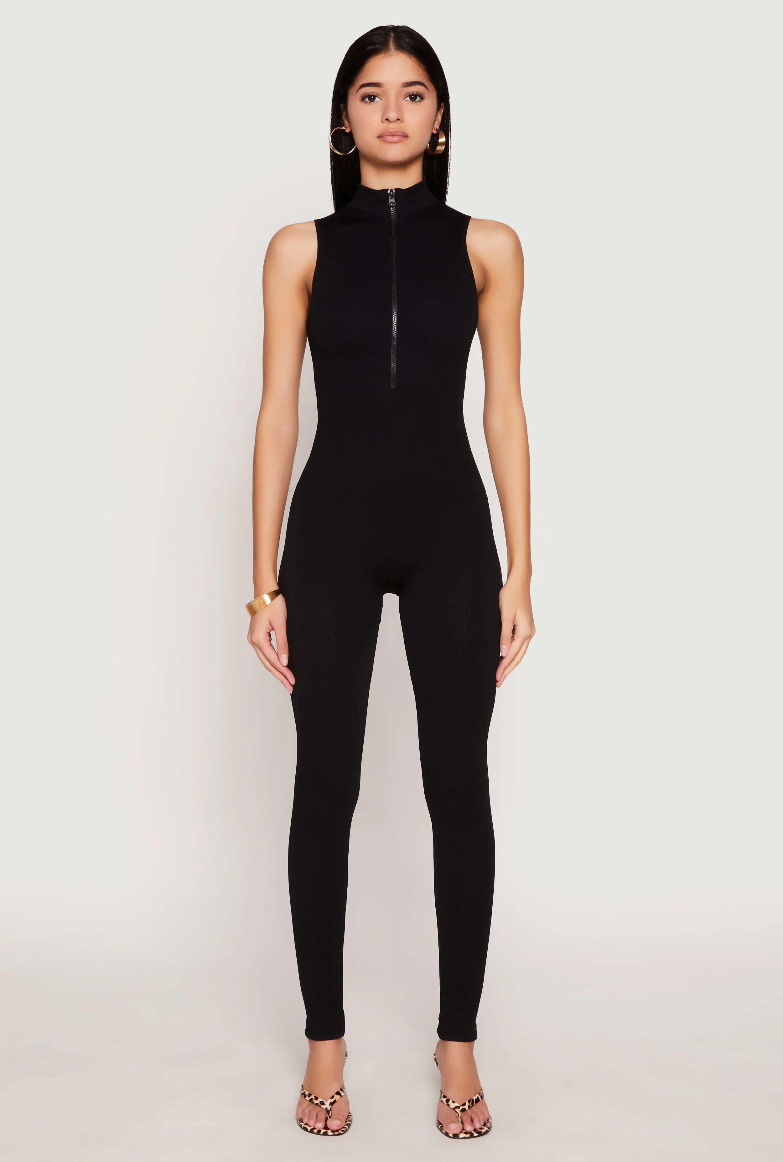 Quarter Zip Sleeveless Catsuit | Rainbow Shops