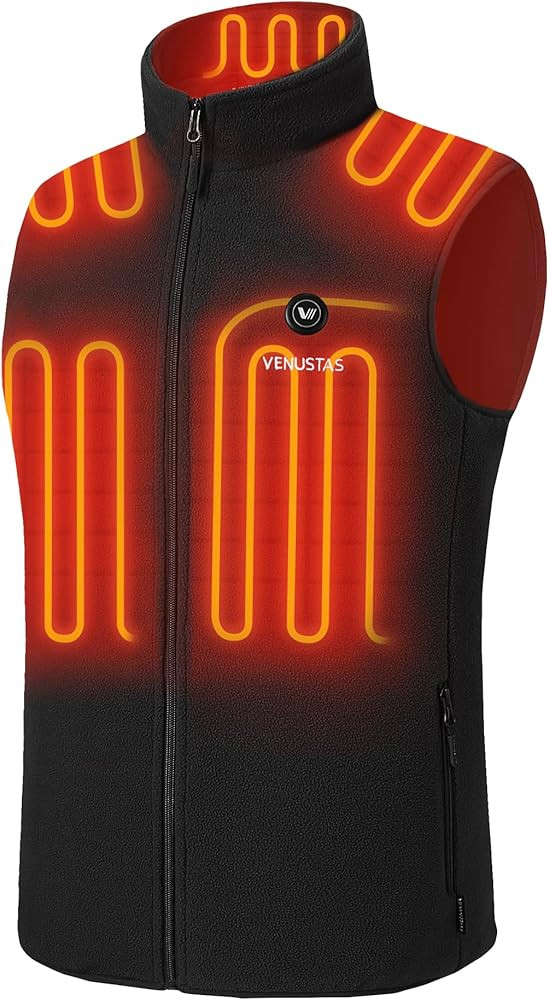 Venustas Men's Fleece Heated Vest with Battery, Lightweight Insulated Electric Vest | Amazon (US)