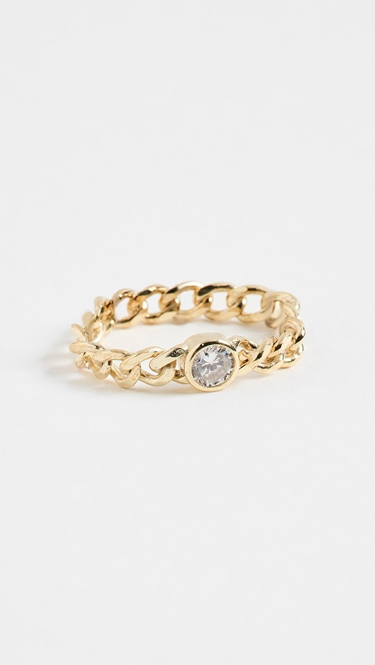 Round Bezel Cuban Ring | Shopbop