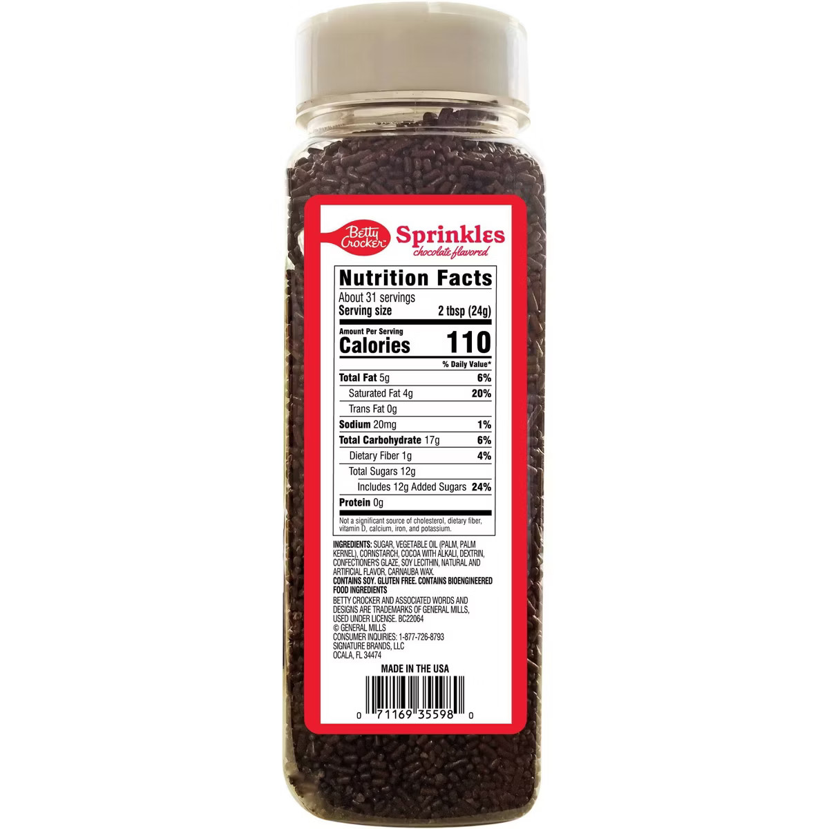 Betty Crocker Party Size Chocolate Sprinkle Bottle - 26oz | Target