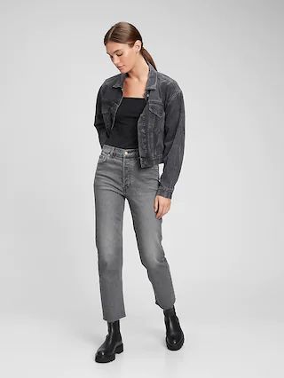 High Rise Cheeky Straight Jeans with Washwell | Gap (US)