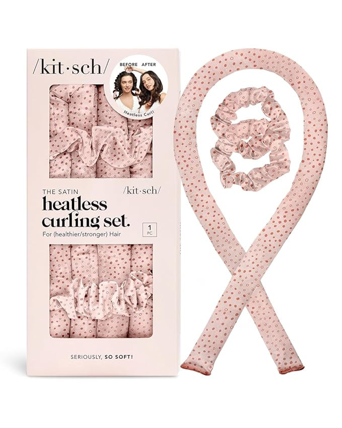 Kitsch Satin Heatless Curling Set - Hair Rollers for Heatless Curls | Heatless Hair Curlers Overn... | Amazon (US)