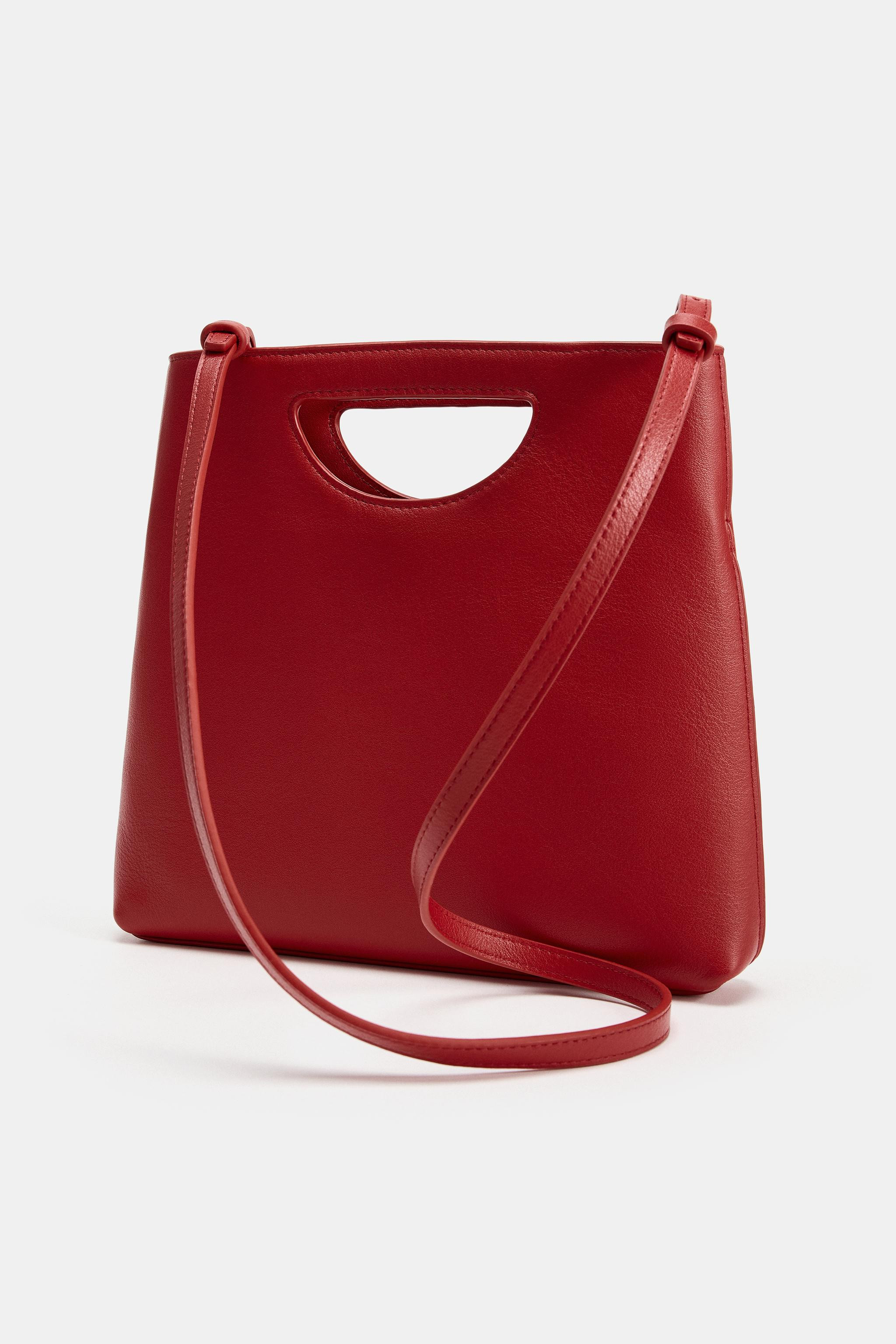 LEATHER HANDBAG | Zara US