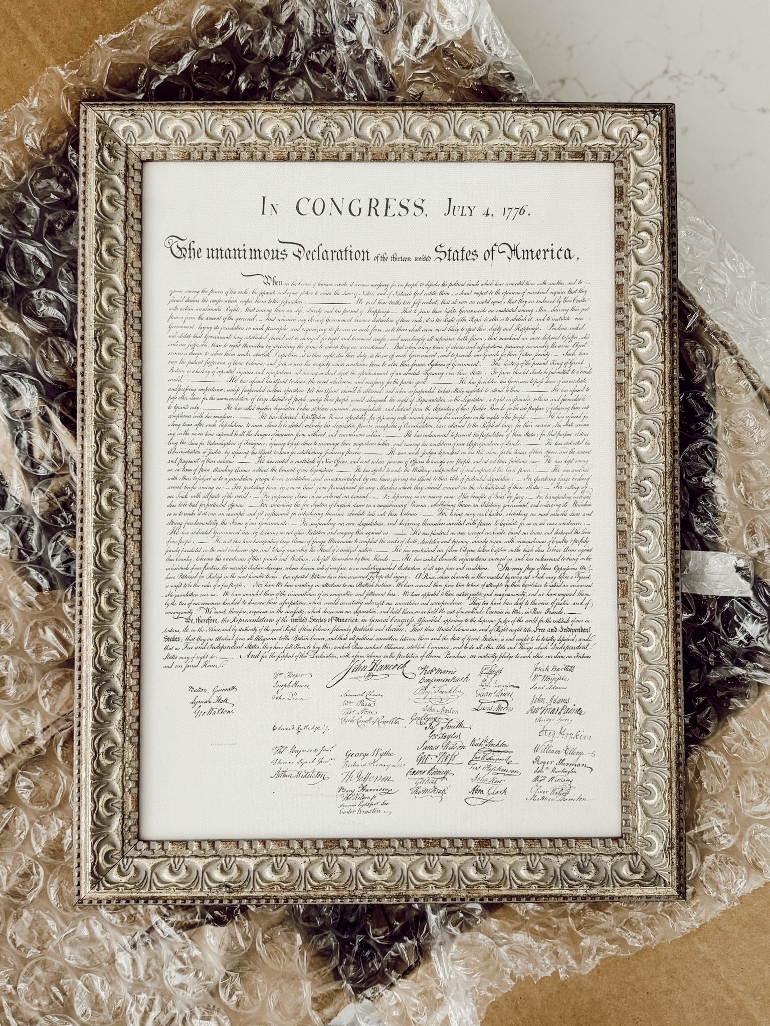 8”x10” framed Declaration of Independence.

#LTKHome #LTKSeasonal