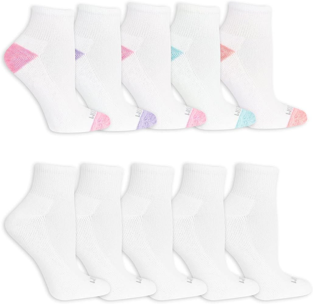 Fruit of the Loom Women's Everyday Active Sport Ankle Socks (10 Pack) | Amazon (US)
