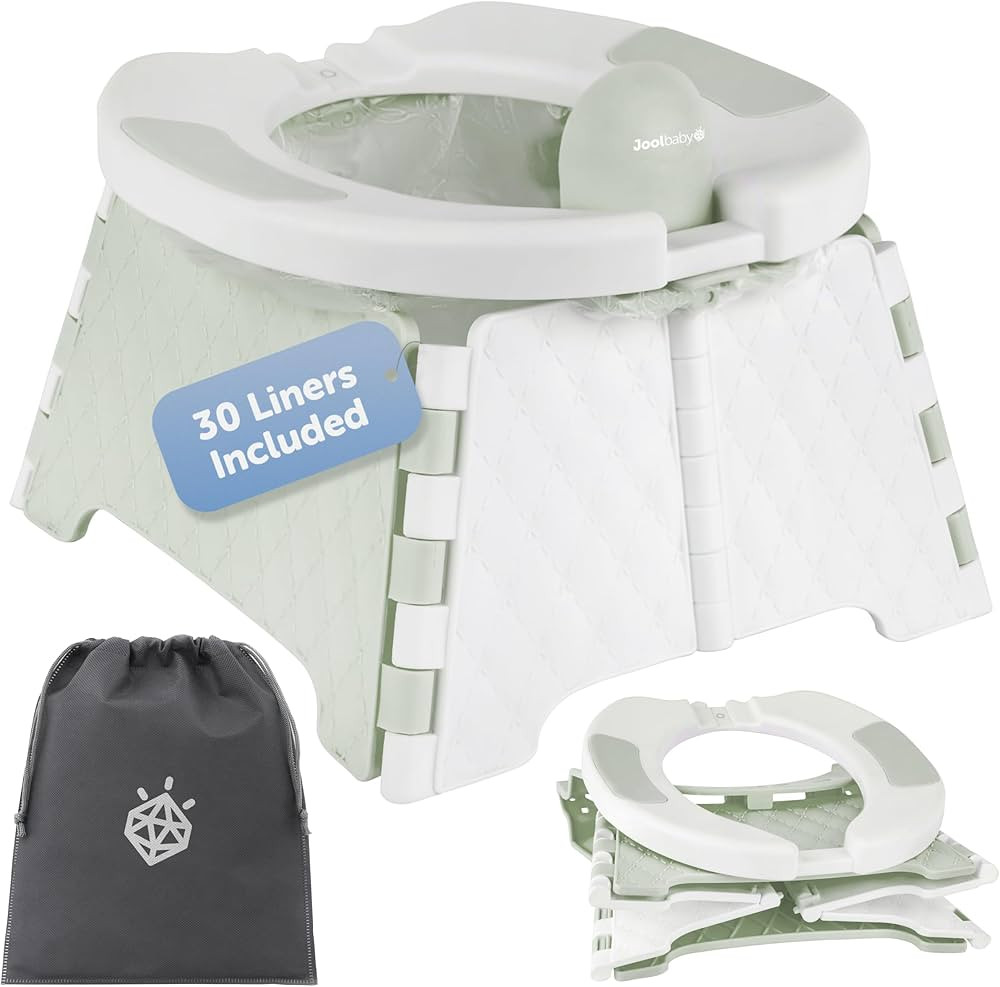 Jool Baby Portable Potty Training Chair with Travel Bag and 30 Liners, Foldable, Indoor/Outdoor U... | Amazon (US)