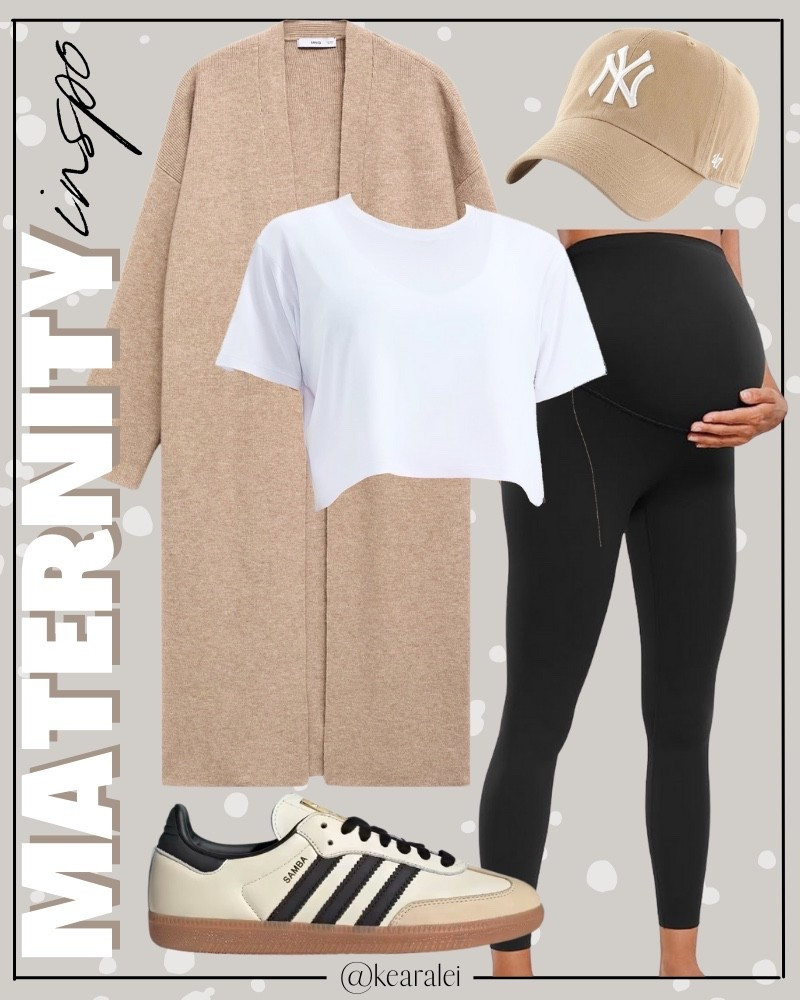 Fall maternity outfits winter pregnancy outfit idea black maternity leggings over the bump with cropped white t-shirt oversized boxy shirt maternity top shirt and tan beige camel brown cardigan coatigan and adidas sambas gazelle sneakers tan black sneakers tan baseball hat 47 brand hat cap Amazon fall outfits affordable baby bump style || #maternity #outfits #outfit #cardigan #coatigan #amazon #pinkblush #motherhood #bump #pregnancy #pregnant
.
.
.
baby shower dress, Maternity Dresses, Maternity, over the bump, motherhood maternity, pinkblush, mama shirt sweatshirt pullover, hospital bag, nursery, maternity photos, baby moon, pregnancy, pregnant, maternity leggings, maternity tops, diaper bag, mama necklace, baby boy, baby girl outfits, newborn, mom, 

Amazon fashion, teacher outfits, business casual, casual outfits, neutrals, street style, Midi skirt, Maxi Dress, Swimsuit, Bikini, Travel, skinny Jeans, Puffer Jackets, Concert Outfits, Cocktail Dresses, Sweater dress, Sweaters, cardigans Fleece Pullovers, hoodies, button-downs, Oversized Sweatshirts, Jeans, High Waisted Leggings, dresses, joggers, fall Fashion, winter fashion, leather jacket, Sherpa jackets, Deals, shacket, Plaid Shirt Jackets, apple watch bands, lounge set, Date Night Outfits, Vacation outfits, Mom jeans, shorts, sunglasses, Disney outfits, Romper, jumpsuit, Airport outfits, biker shorts, Weekender bag, plus size fashion, Stanley cup tumbler, Target, Abercrombie and fitch, Amazon, Shein, Nordstrom, H&M, forever 21, forever21, Walmart, asos, Nordstrom rack, Nike, adidas, Vans, Quay, Tarte, Sephora, lululemon, free people, j crew jcrew factory, old navy


#LTKootd #LTKBump #LTKBaby