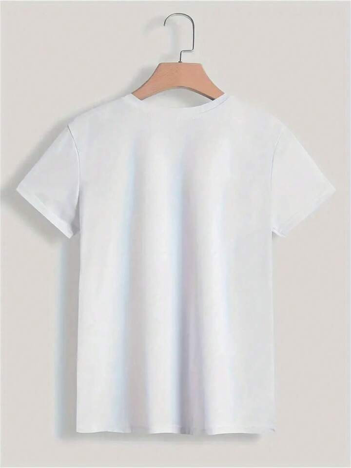 Baseball Mom Coquette Mothers Day Women Girls Baseball Mama T-Shirt Print T-Shirt Casual Crew Nec... | SHEIN