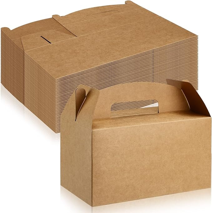 Tinlade 36 Pcs Gable Boxes Large Bulk 9.5 x 5 x 5 Inches, Cardboard Gift Boxes with Handles Party... | Amazon (US)