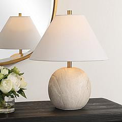 360 Lighting Cove 17" Faux Stone Ceramic Accent Table Lamp | Lamps Plus