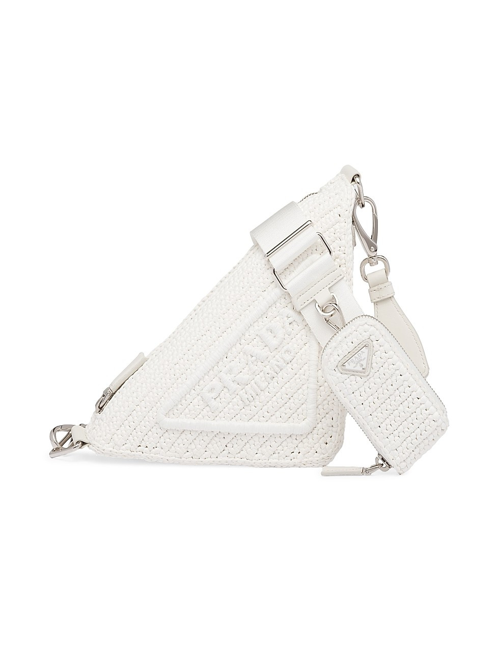 Women's Triangle Crochet Shoulder Bag - White | Saks Fifth Avenue