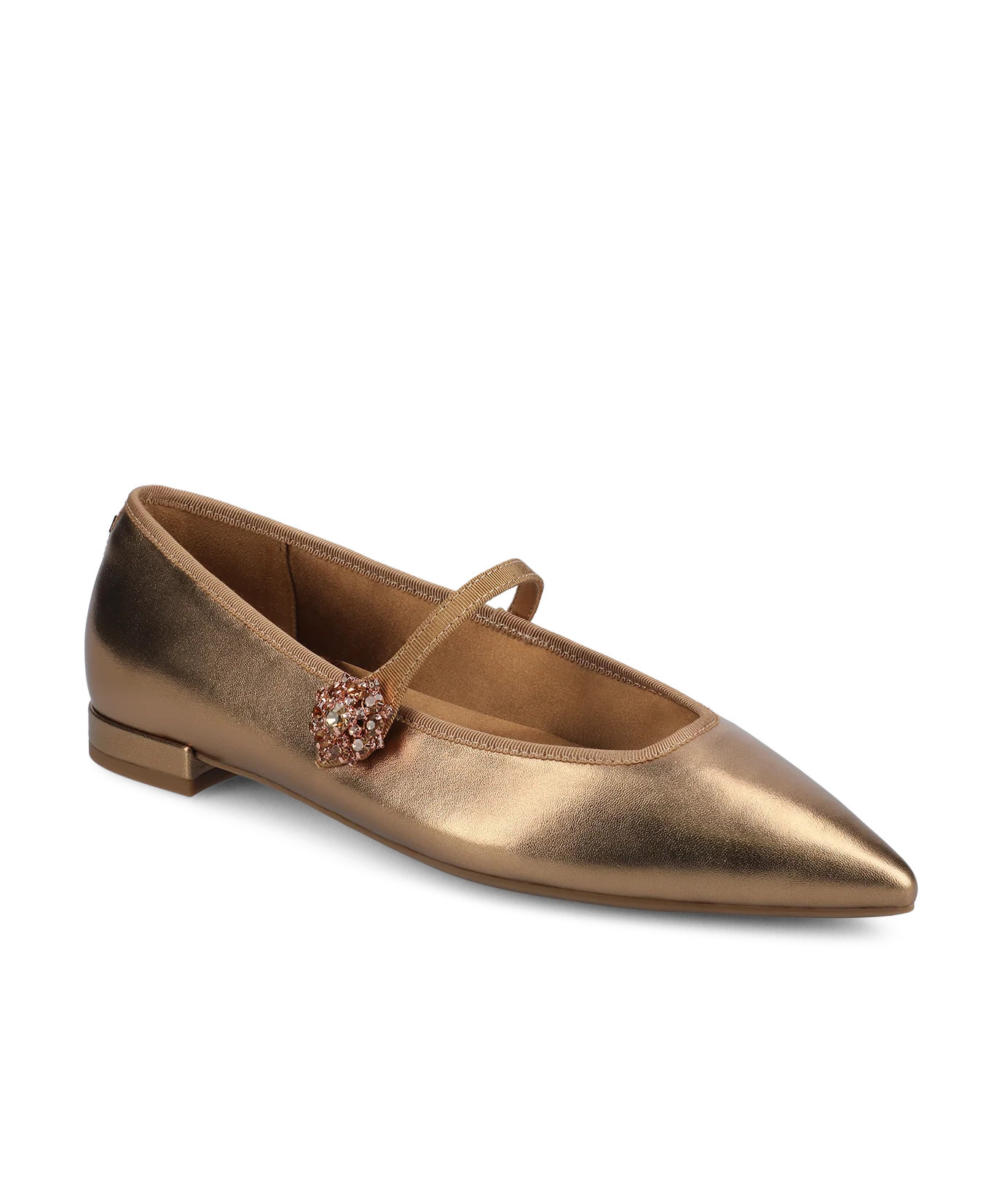 The Goldfinch 15 Mary Jane - Vintage Gold Metal Leather | Birdies