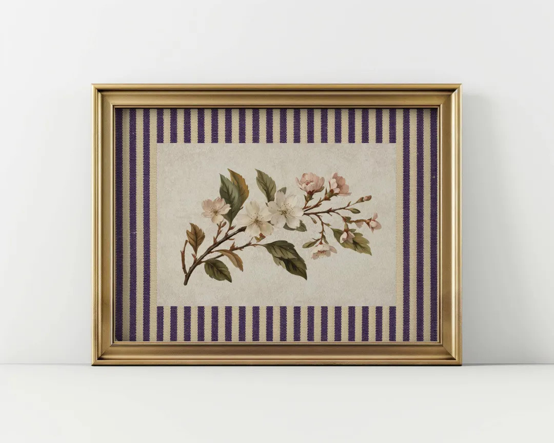 Botanical Floral Print Wall Art Farmhouse Style Home Display Floral Accent Room Decor Rustic Desi... | Etsy (US)