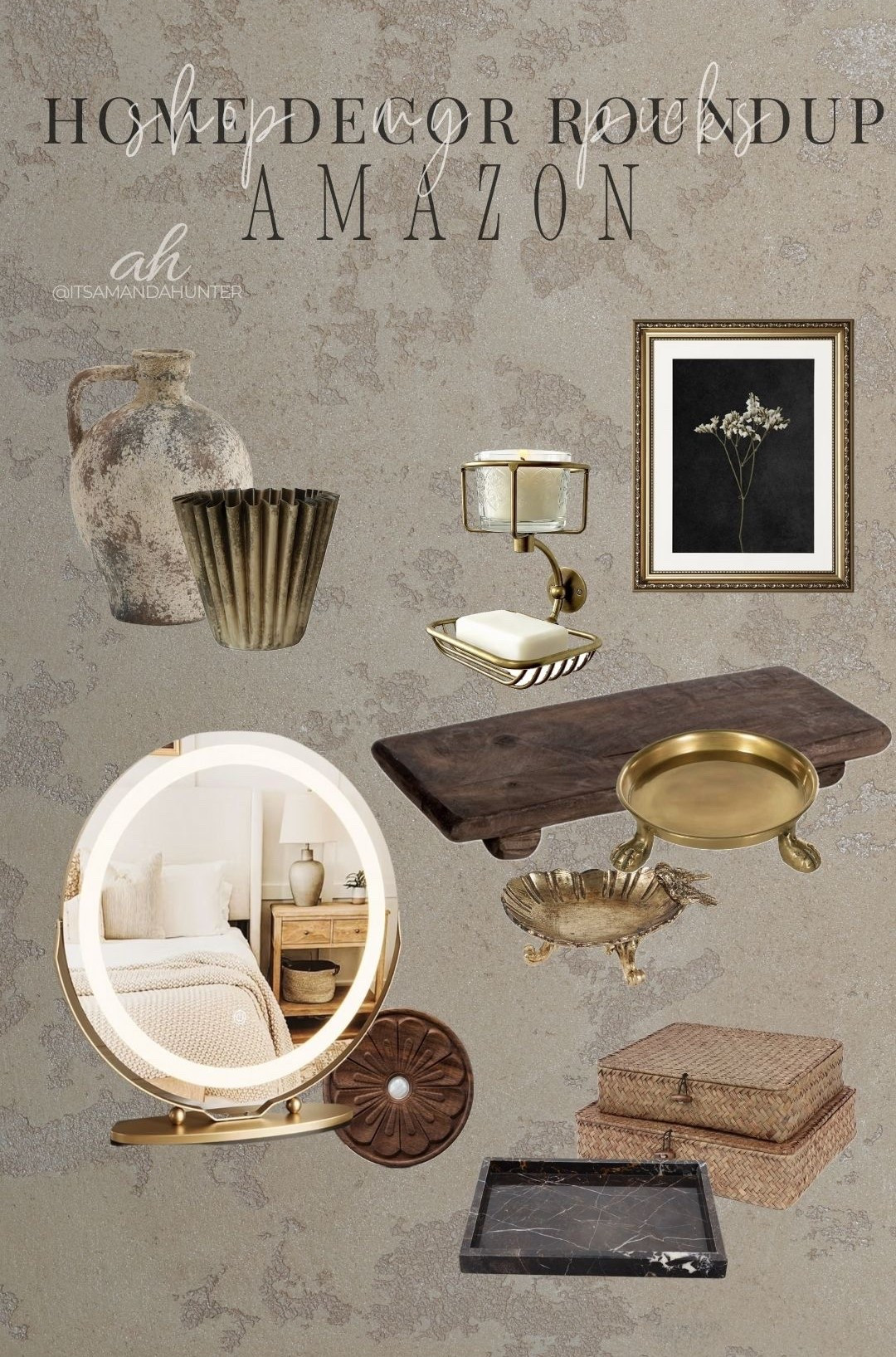 Amazon home
Neutral home
Nancy Myers
Antique brass
Vases 
Art
Vanity mirror


#LTKHome #LTKSaleAlert #LTKmorningroutine