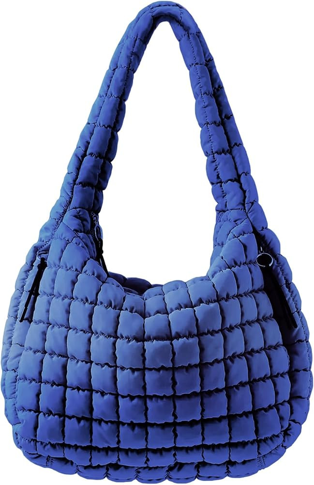 Quilted Tote Bag Large Carryall Puffer Shoulder Bag Lightweight Quilted Padding Hobo Bag Quilted ... | Amazon (US)