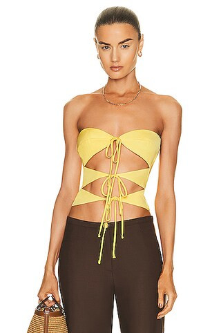 SIEDRES Sunny Top in Yellow | FWRD | FWRD 