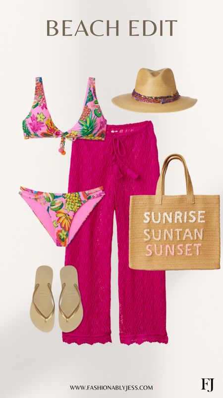 Such a cute beach outfit look! Shop this look today for the end of the summer! 
#summerfinds #beachwear #swimwear 

#LTKFind #LTKstyletip #LTKswim