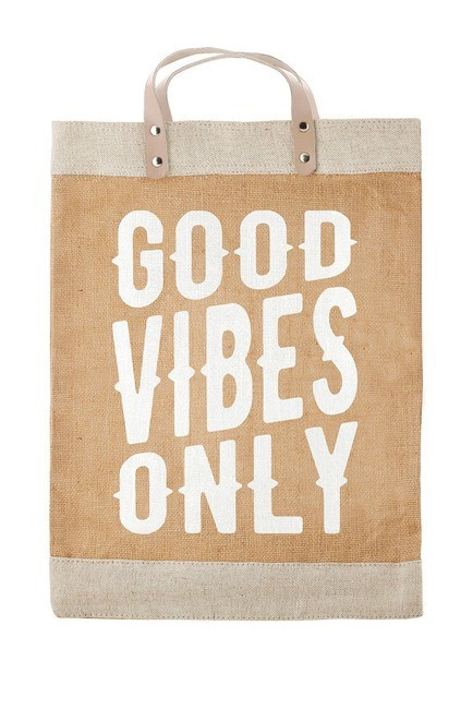 Good Vibes Only Canvas Market Tote | Nordstrom Rack