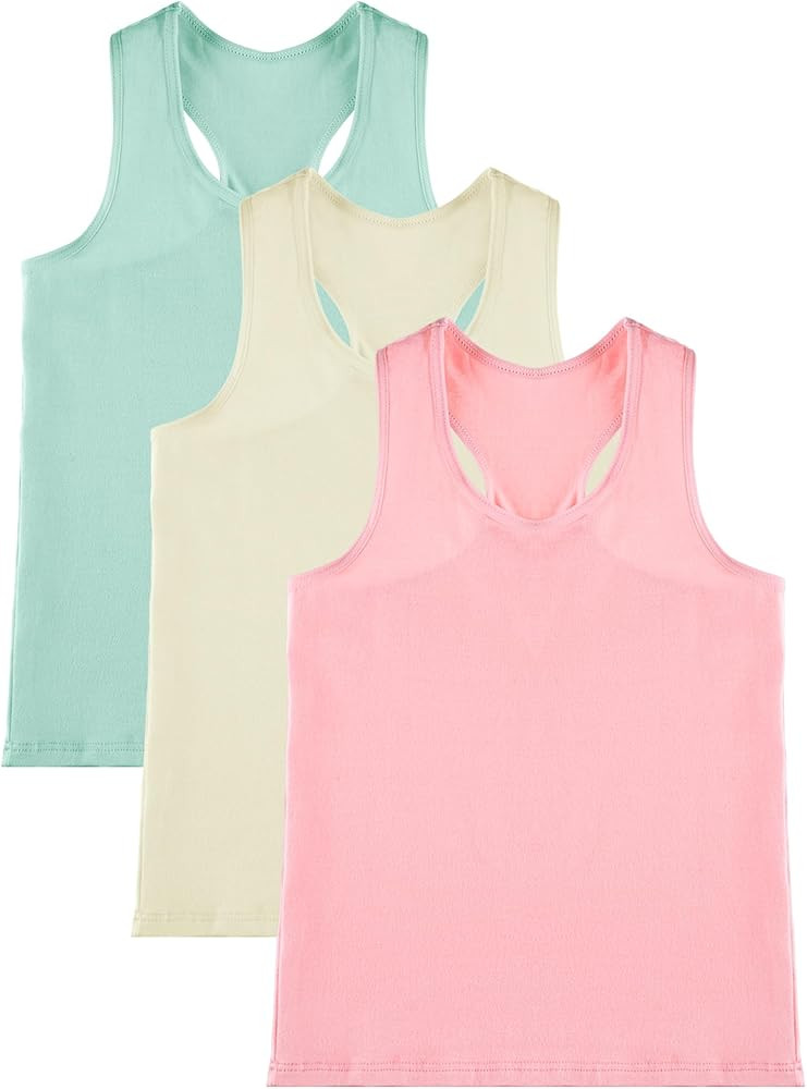 Boao Girls Dance Tank Top Racerback Crop Tank Top Sleeveless Dance Outfit for Ballet Gymnastics A... | Amazon (US)