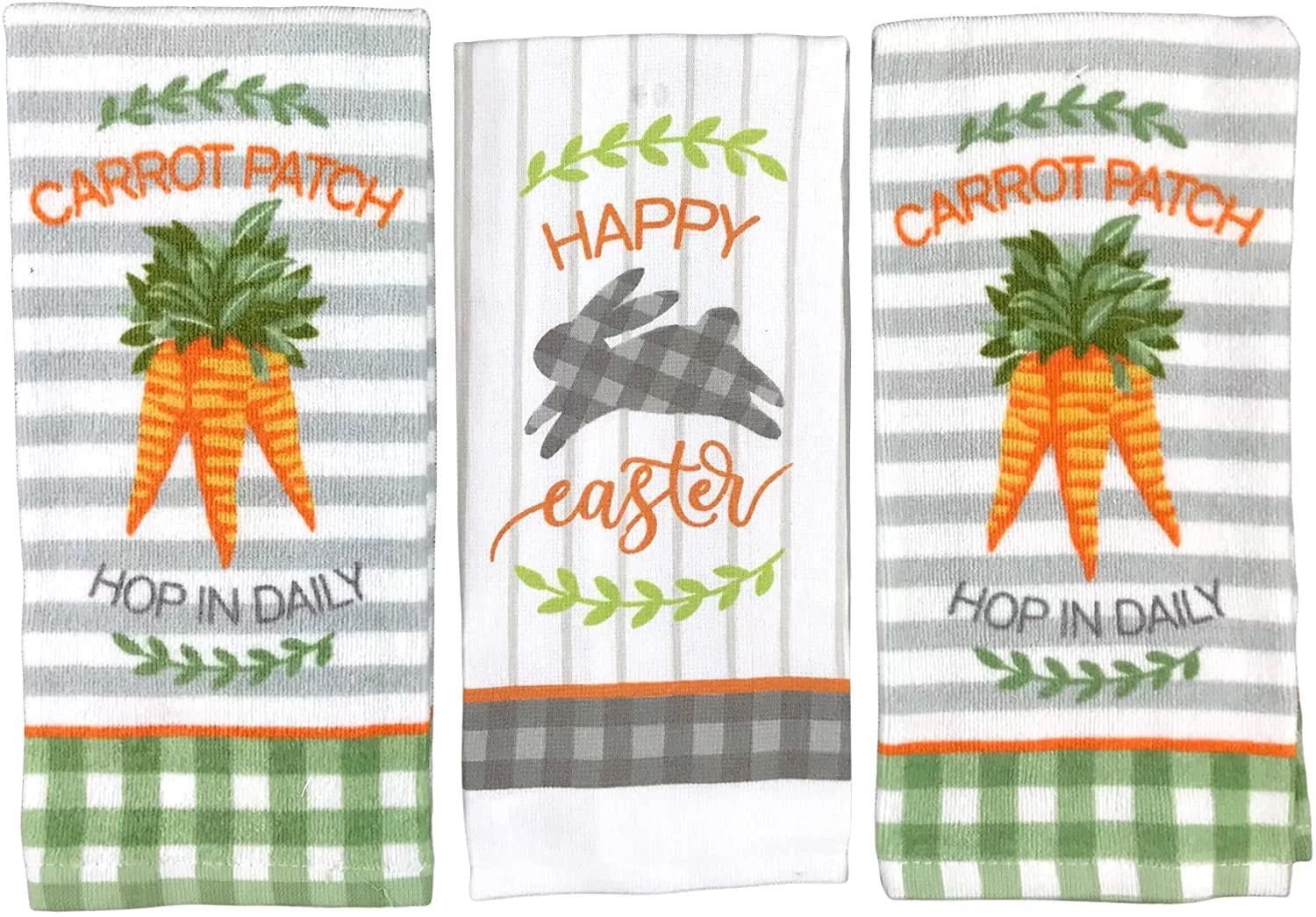 Serafina Home Easter Spring Kitchen Dish Towels: Carrot Patch, Hop in Daily Cute and Colorful, 10... | Walmart (US)