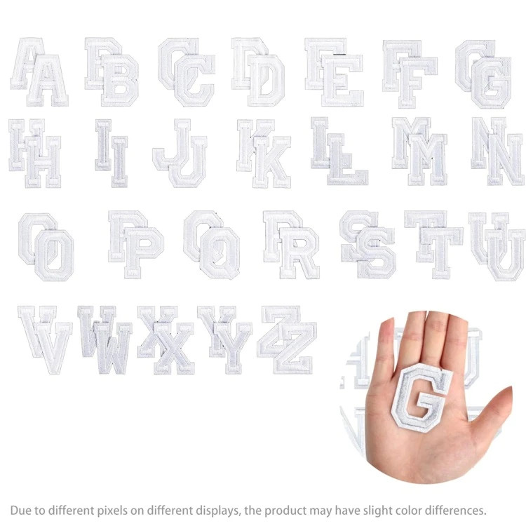 52 Pcs Letter Shaped Iron-On Patch For Clothes A-Z Alphabet Patches DIY Name Decorate Repair Patches | SHEIN