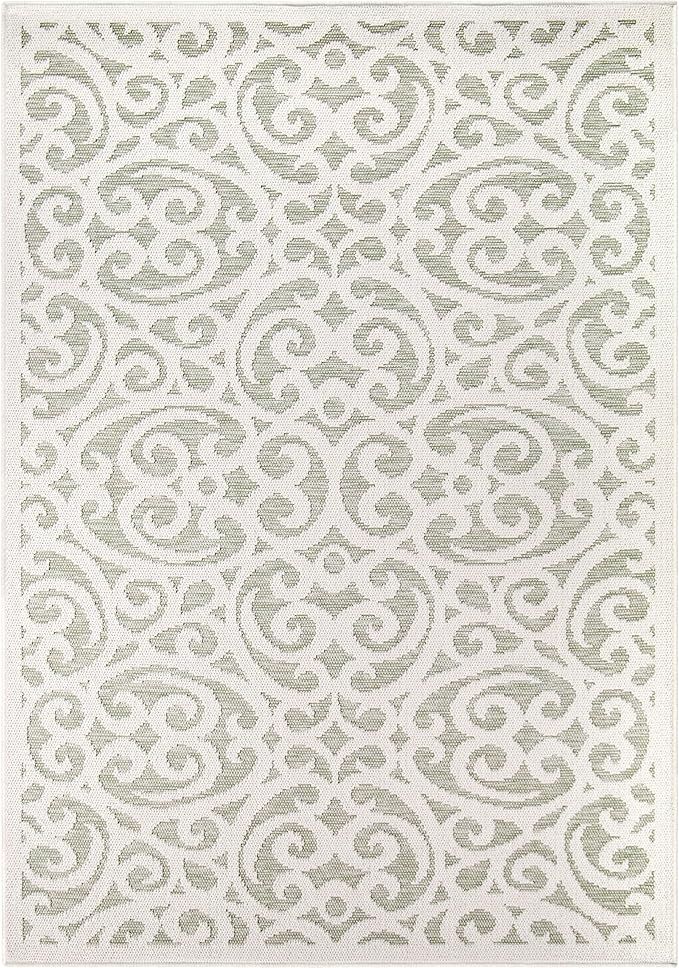 Simply Southern Cottage Southern Life - Bayou Natural Verde Reversible Area Rug in 5'3" X 7'6" | Amazon (US)