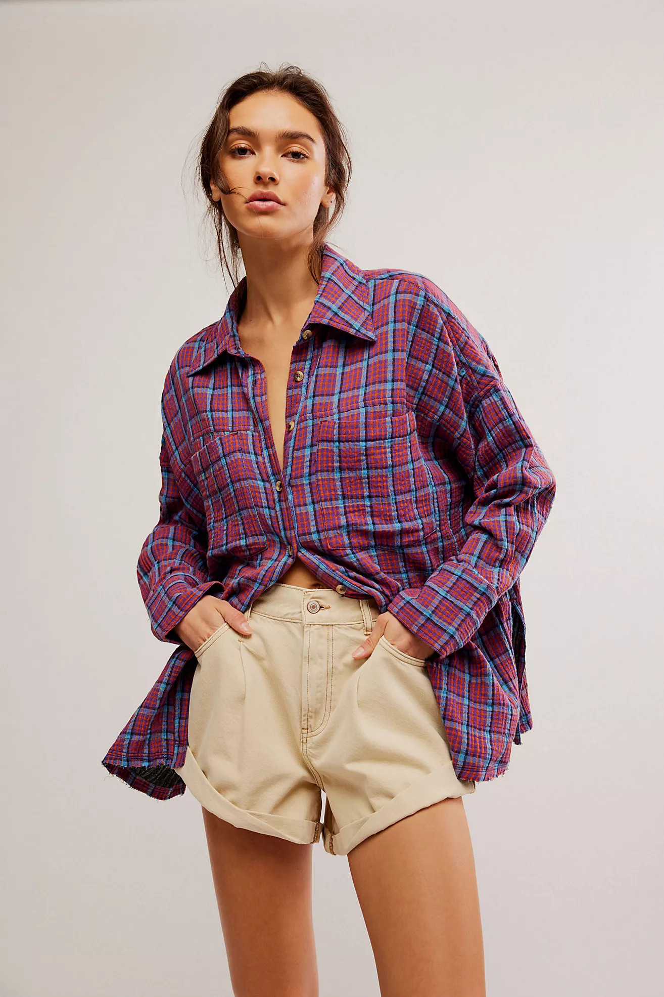 Cardiff Plaid Top | Free People (Global - UK&FR Excluded)