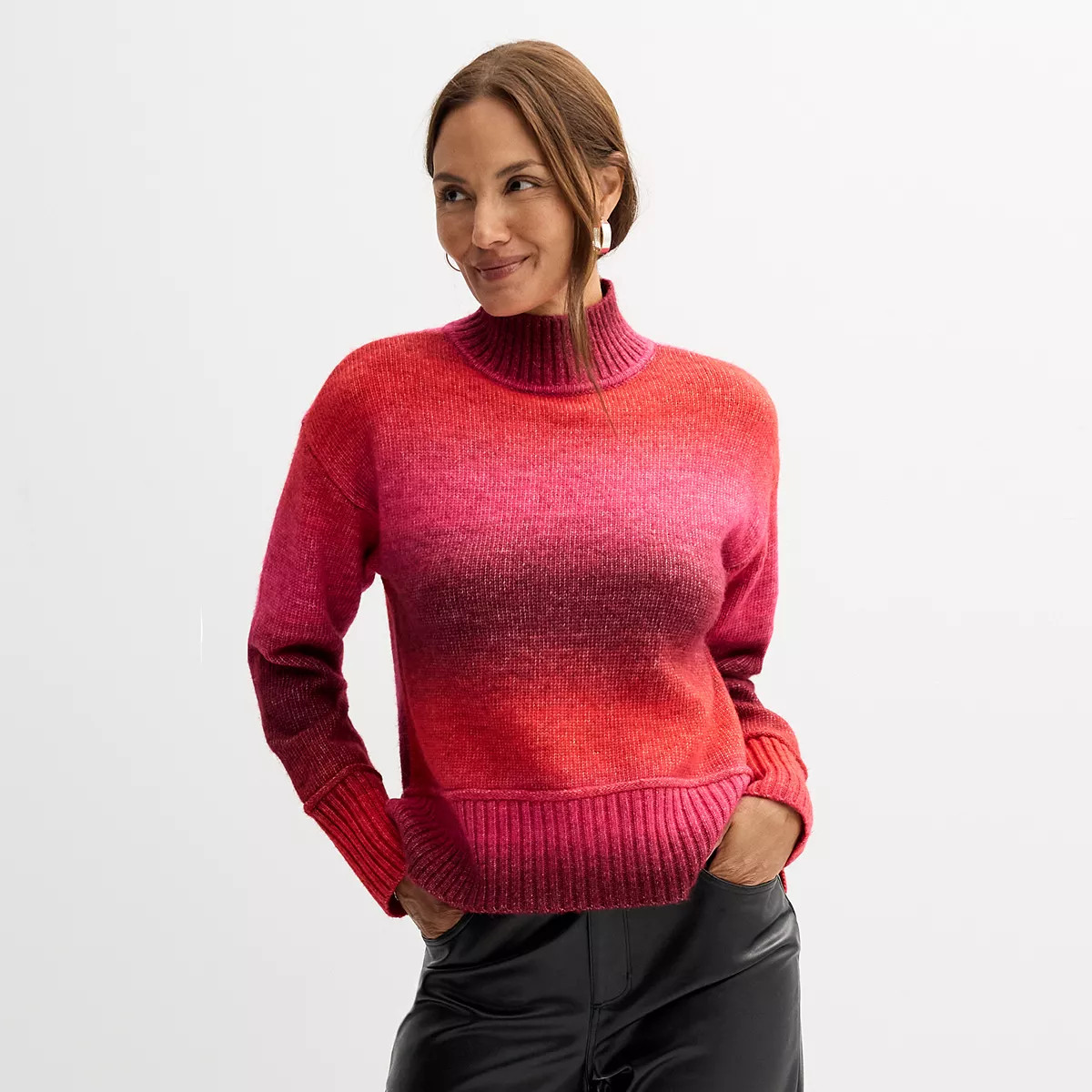 Women's Nine West Mockneck Pullover Sweater | Kohl's