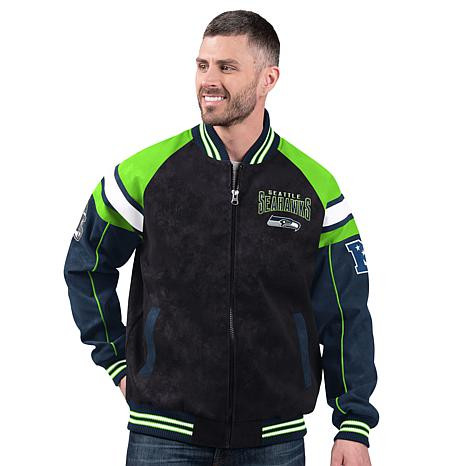 Officially Licensed NFL Faux Suede Jacket by Glll Sports - Seahawks | HSN | HSN