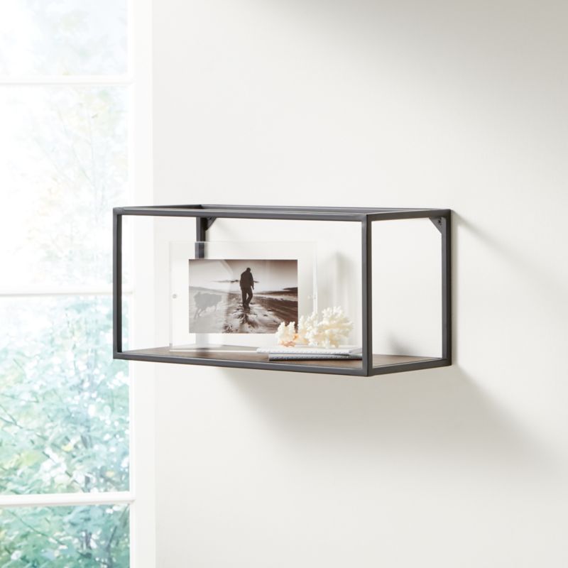 Booker Long Rectangle Wall Display Decorative Shelf + Reviews | Crate & Barrel | Crate & Barrel