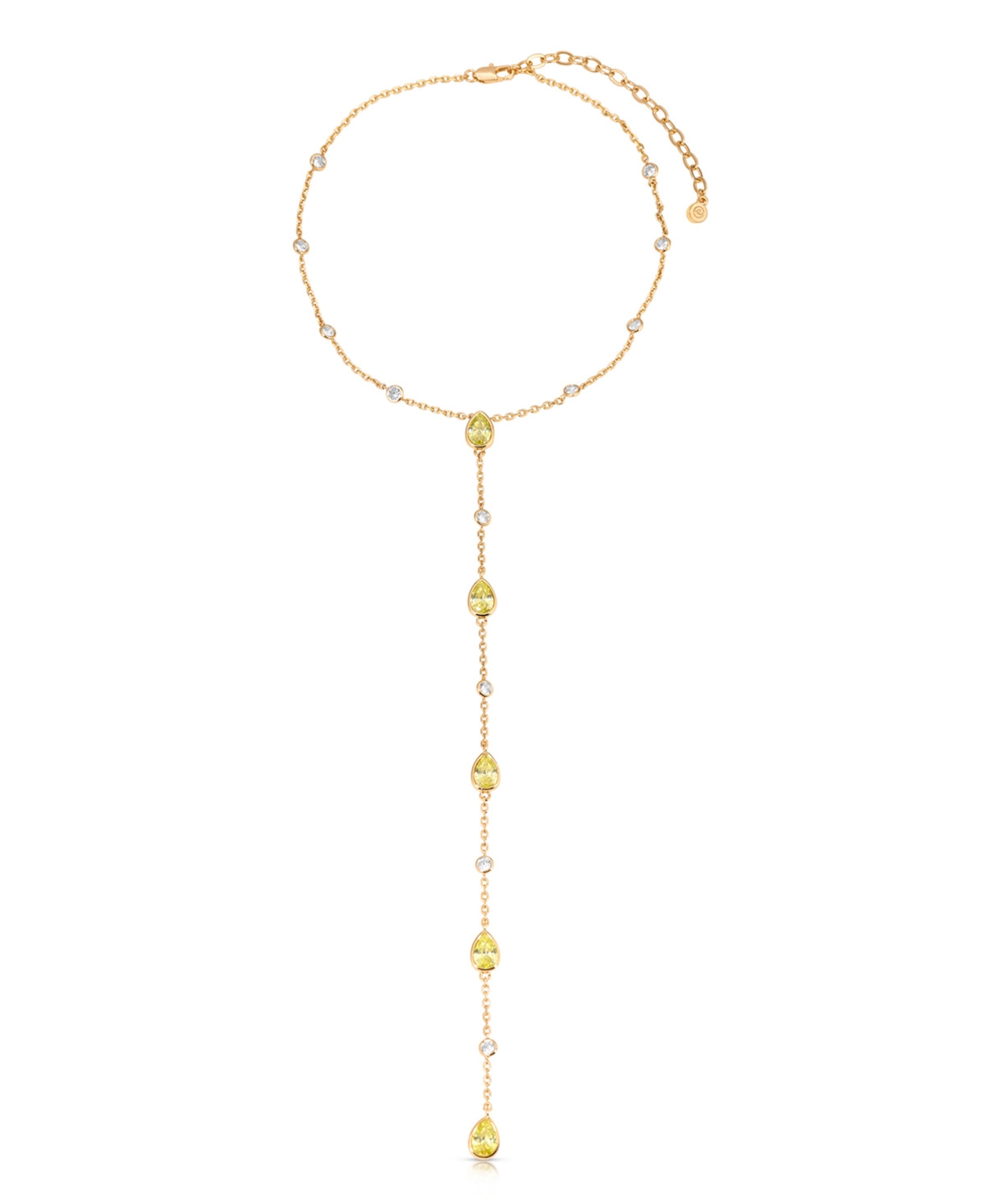 Ettika Marquise Crystal Lariat Necklace - Peridot | Macy's