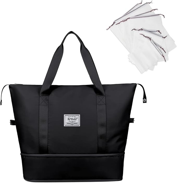 NPBAG Women Travel Duffel Bag, Multi Functional Large Expandable Weekender Carry-on Tote, Gym Wor... | Amazon (US)