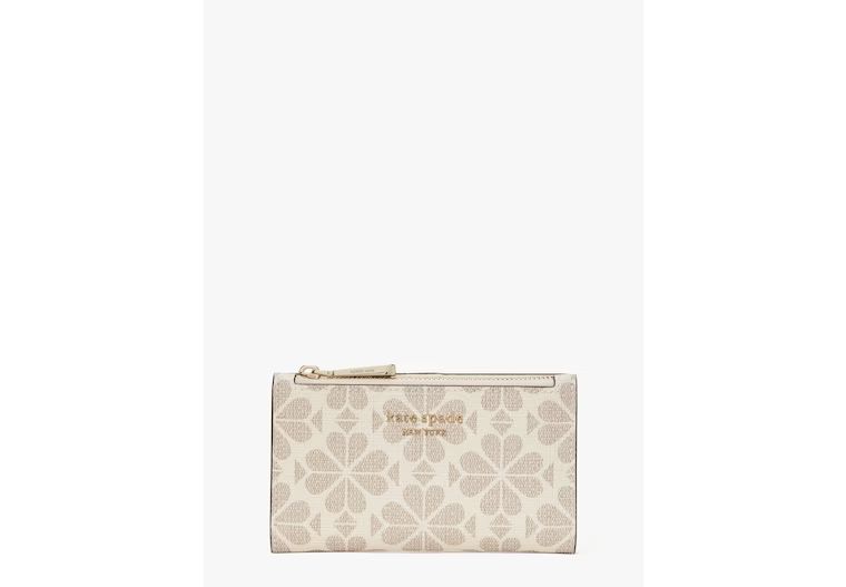 Spade Flower Coated Canvas Small Slim Bifold Wallet | Kate Spade (US)