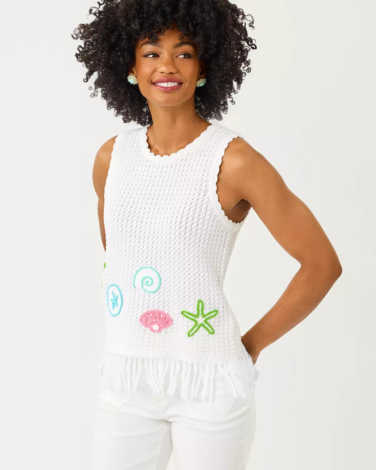 Roe Crochet Sweater Shell Tank | Lilly Pulitzer