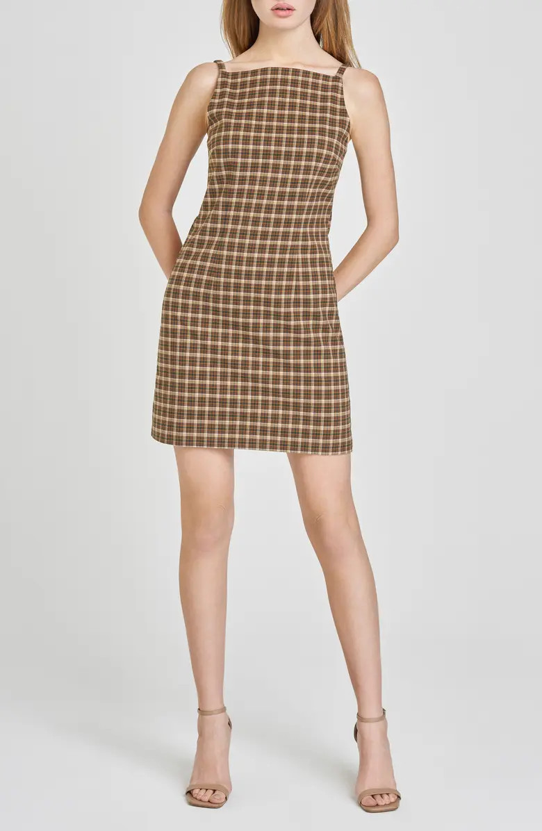WAYF Hallie Plaid Sheath Minidress | Nordstrom | Nordstrom