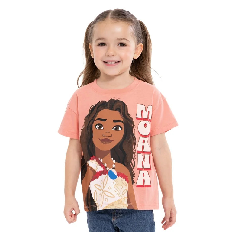 Disney Moana Toddler Short Sleeve Crewneck Tee, Sizes 12M-5T | Walmart (US)