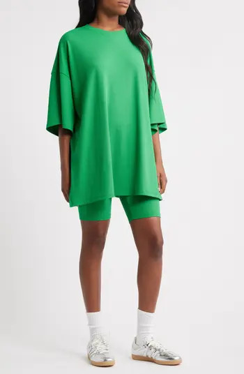 Dressed in Lala Malone Rib Oversize T-Shirt & Shorts Set | Nordstrom | Nordstrom