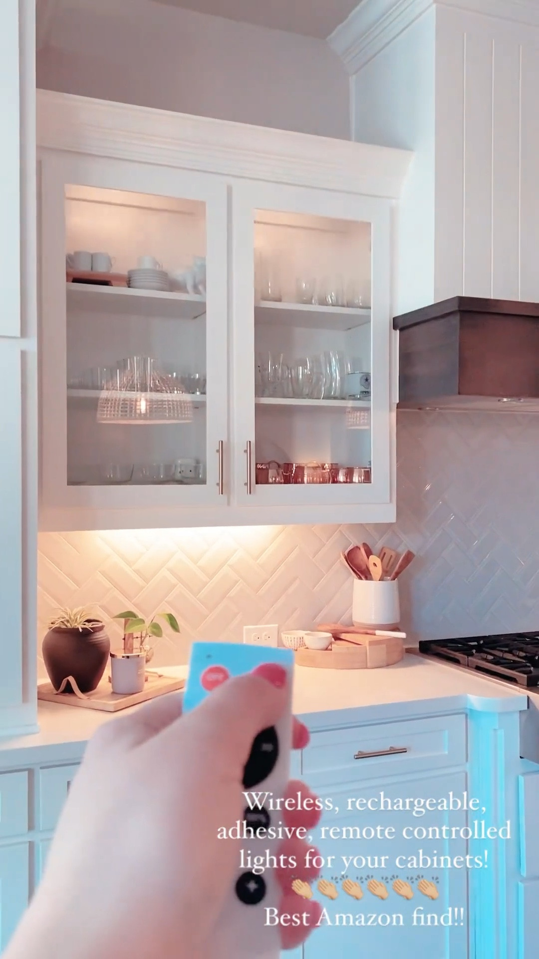 In cabinet or under cabinet wireless and rechargeable lights!! They even come with a remote!!

#LTKhome #LTKFind #LTKunder50