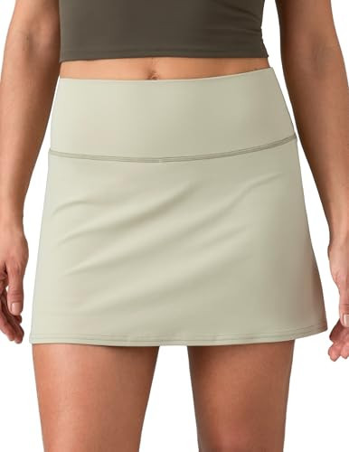 Colorfulkoala Dreamlux Skirts for Women High Rise Athletic Golf Tennis Skorts Built-in Shorts with Pockets(M, Vanilla) | Amazon (US)