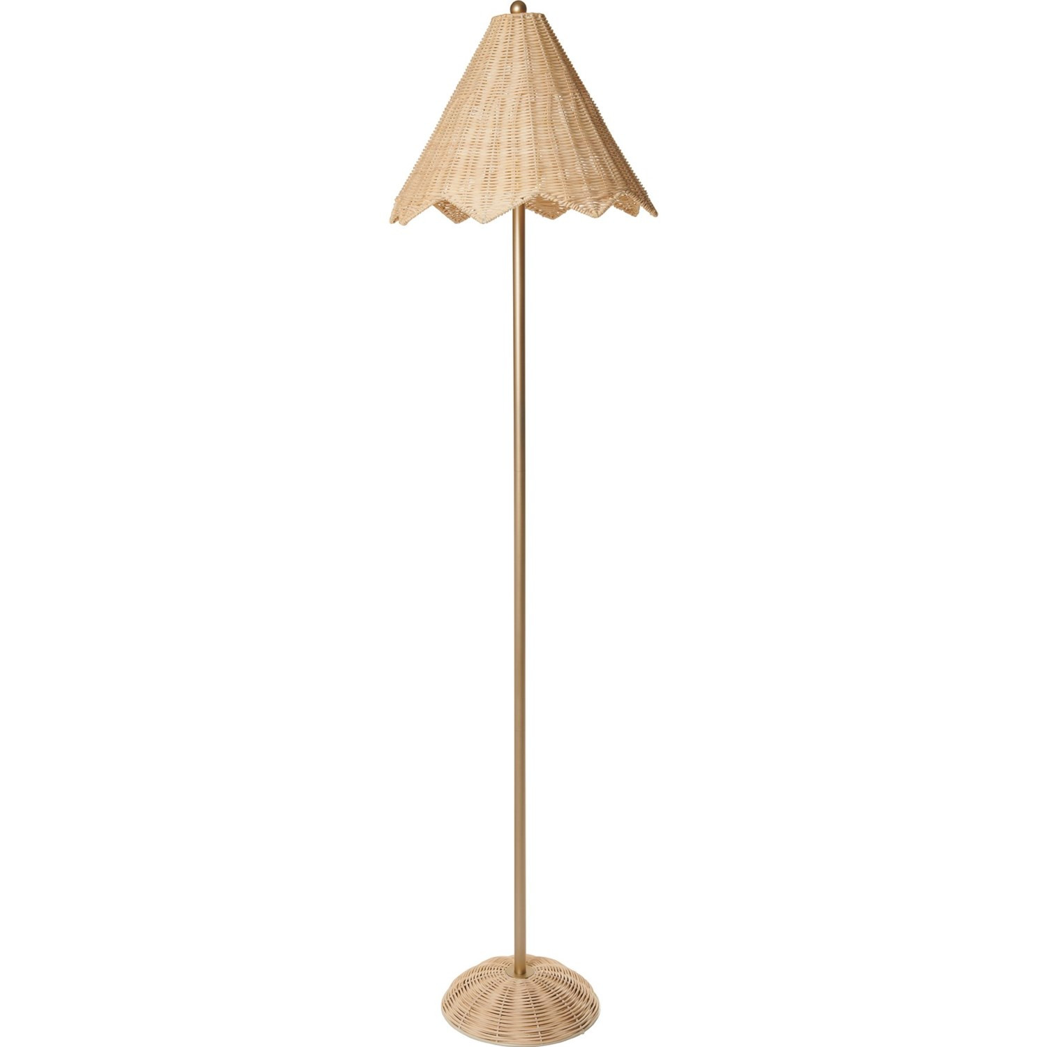 Lillian August Scalloped Rattan Floor Lamp | Sierra